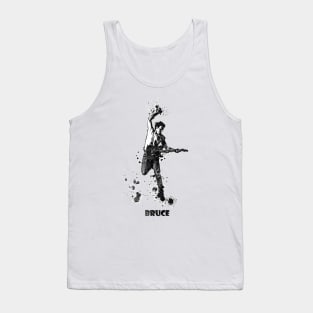 Bruce Springsteen The Boss Watercolor Splatter 03bw Tank Top